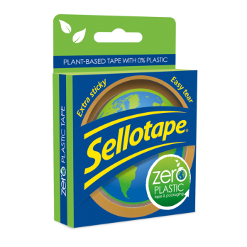 Sellotape Zero Plastic Tape 24mm X 30m anti-tangle easy to tear perfect for gift wrapping