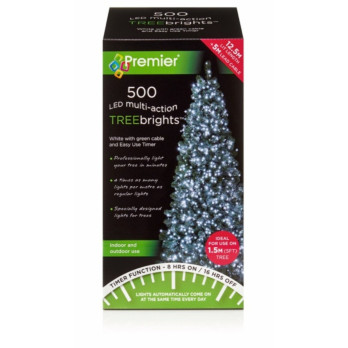 Premier 500 LED Multi Action Treebrights With Timer White/Green