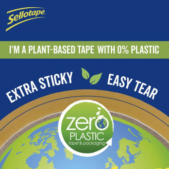 Sellotape Zero Plastic Tape 24mm X 30m anti-tangle easy to tear perfect for gift wrapping