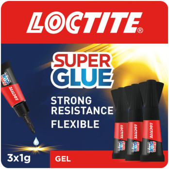 Loctite Super Glue Power Gel Mini Trio 3 x 1g