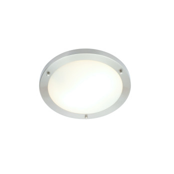 Spa Delphi 2 x E27 Flush Light Chrome Glass opal diffuser