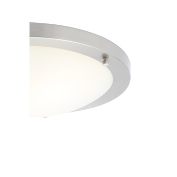 Spa Delphi 2 x E27 Flush Light Chrome Glass opal diffuser