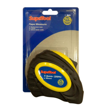 SupaTool Rubberised Tape Measure 7.5m x 25mm