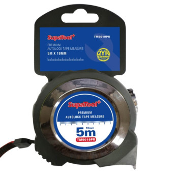 SupaTool Premium Auto Lock Tape Measure 5m x 19mm