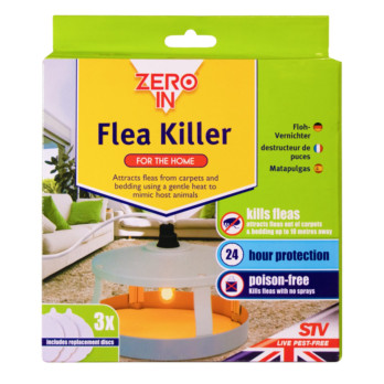 Zero In Flea Killer 7-watt heat lamp attract fleas over 10-meter radius meet UK and European safety standards