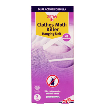 Zero In Moth Killer Hanging Unit Twin Pack 6 months moth protection no unpleasant smells or stains