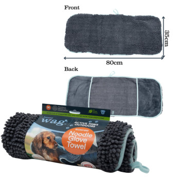 Henry Wag Noodle Glove Towel 80x35 Washable at 30 degrees