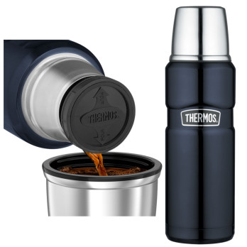 Thermos Stainless Steel King Flask 470ml Midnight Blue