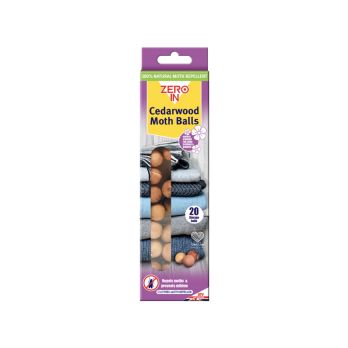 Zero In Cedarwood Clothes Moth Repeller Balls Pack 20 prevent build-up of mustiness and mildew