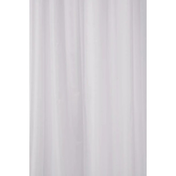 Croydex Textile Shower Curtain - Plain Polyester White