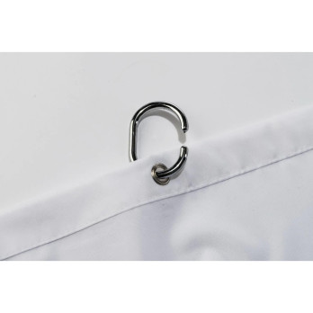 Croydex Textile Shower Curtain - Plain Polyester White