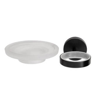 Croydex Flexi Fit Matt Black Soap Dish And Holder Easy fit