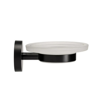 Croydex Flexi Fit Matt Black Soap Dish And Holder Easy fit