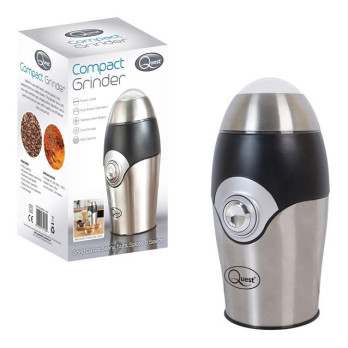 Global Gizmos Compact Grinder 150w 50g capacity stainless steel body and blades