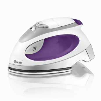 Swan Travel Iron With Pouch Purple 900W 100ml capacity warm-up indicator light