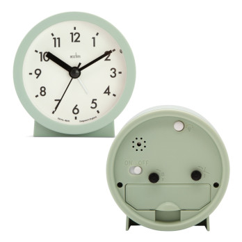 Gaby Alarm Clock With Snooze & light Cool Mint