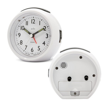 Grace Non Ticking Alarm Clock White