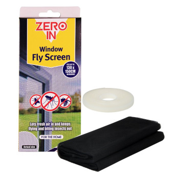 Zero In Window Fly Screen 1.3 x 1.5m hook & loop fixing tape included