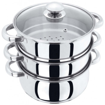 Judge 3 Tier Steamer & Lid polished stainless steel