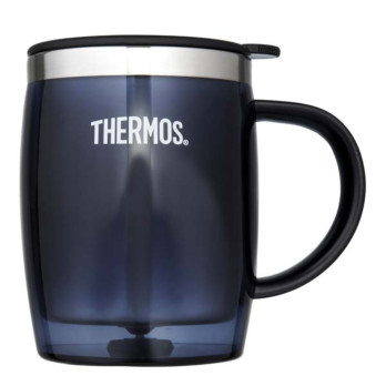 ThermoCafé by Thermos Desk Mug 450ml Blue double wall insulation Spill-resistant