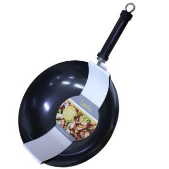 Basiks Carbon Steel Wok With Bakelite Handle 30cm