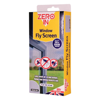 Zero In Window Fly Screen 1.3 x 1.5m hook & loop fixing tape included