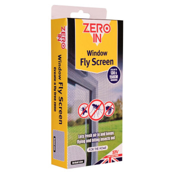 Zero In Window Fly Screen 1.3 x 1.5m hook & loop fixing tape included