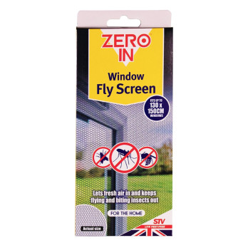 Zero In Window Fly Screen 1.3 x 1.5m hook & loop fixing tape included