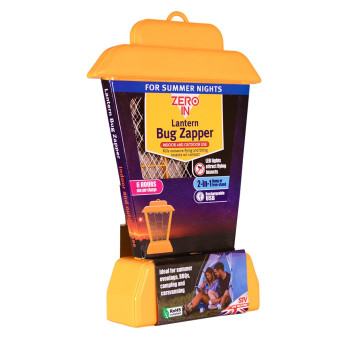 Zero In Bug Zapper Lantern kills nuisance biting flies and mosquitoes ideal for BBQs camping and caravanning