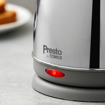 Tower Presto Kettle 1.8L Polished Stainless Steel