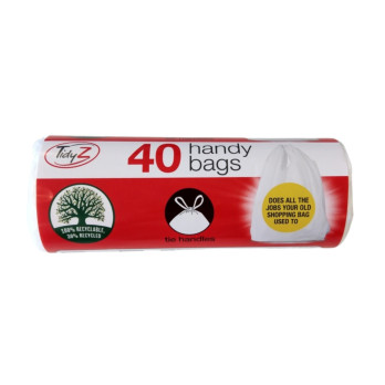 Tidyz Handy Bags With Tie Handle Roll of 40