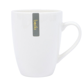 Basiks White Porcelain Belly Mug 11oz//320ml