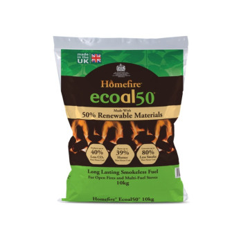 Ecoal Smokeless Coal 10kg - low smoke & low CO2