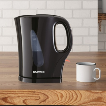 Daewoo Plastic Kettle 1.7L Black - 2.2KW power output - Auto-shut off