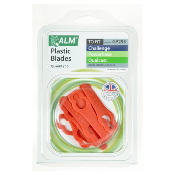 ALM Lawnmower Plastic Blades - Suitable for power base Sovereign & Qualcast lawnmowers