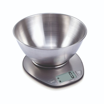 Casa & Casa Stainless Steel Electronic Kitchen Scale Silver built-in bowl