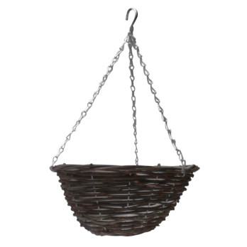 Ambassador Willow Hanging Basket 12" - Complete with liner & chain