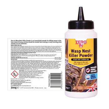 Zero In Wasp Killer Nest Control powder 300g advanced puffer pack