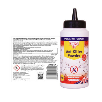 Zero In Ant Killer Powder 300g effectively controls ants woodlice cockroaches and earwigs